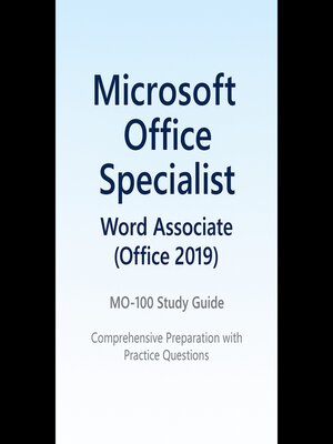 cover image of Study Guide--Microsoft Office Specialist